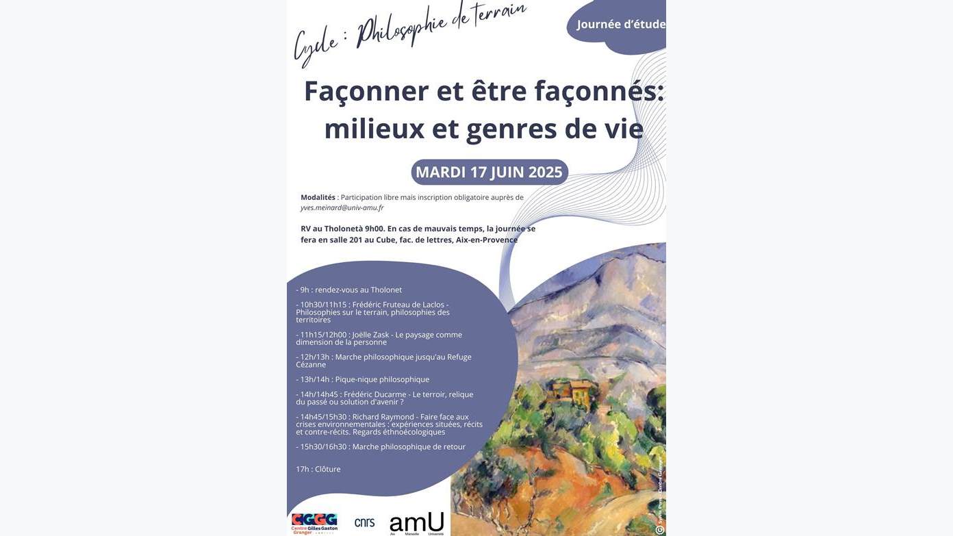illustration de l'événement Façonner et être façonnés : milieux et genres de vie